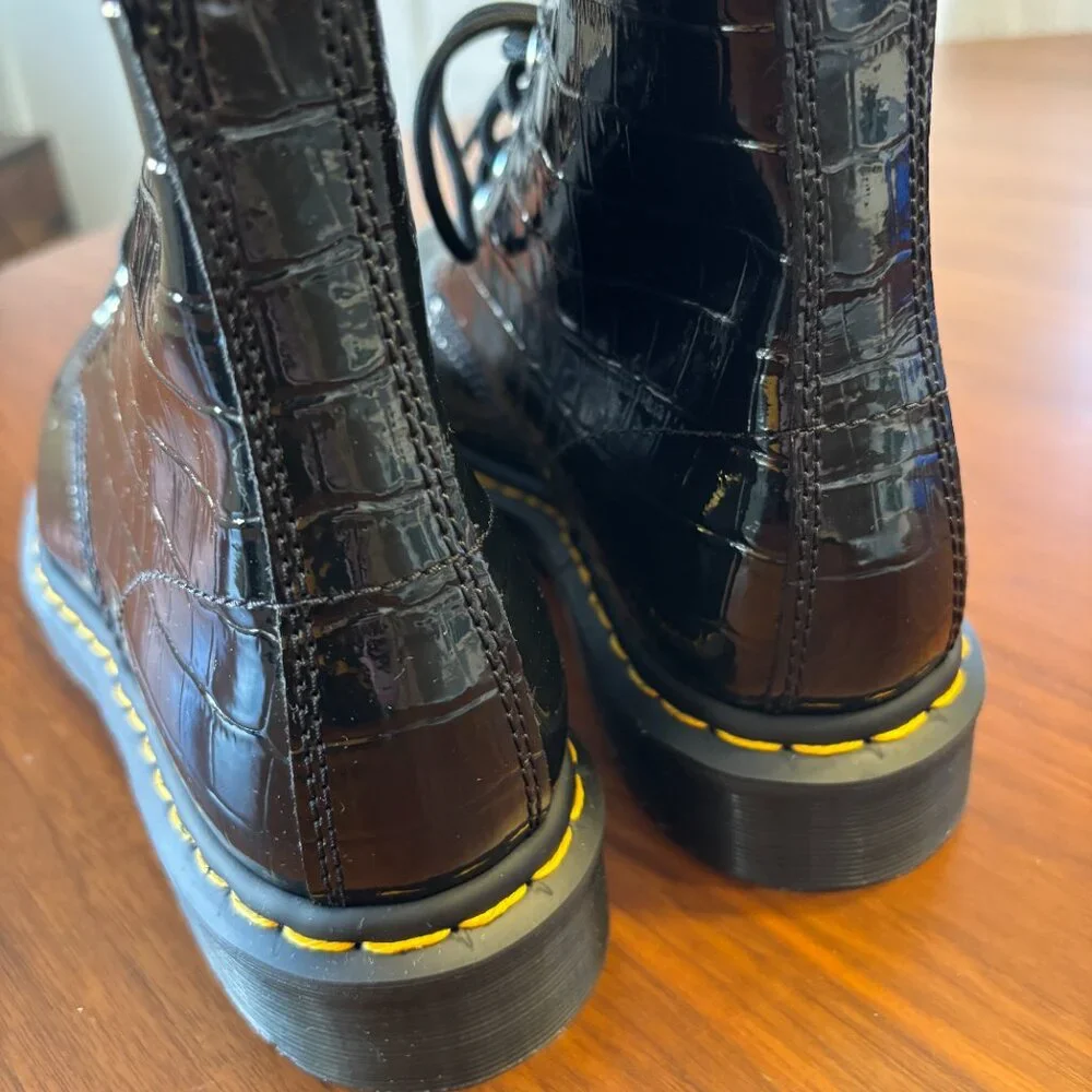 Dr. Martens Glossy Black Ankle Booties - Picture 2 of 14
